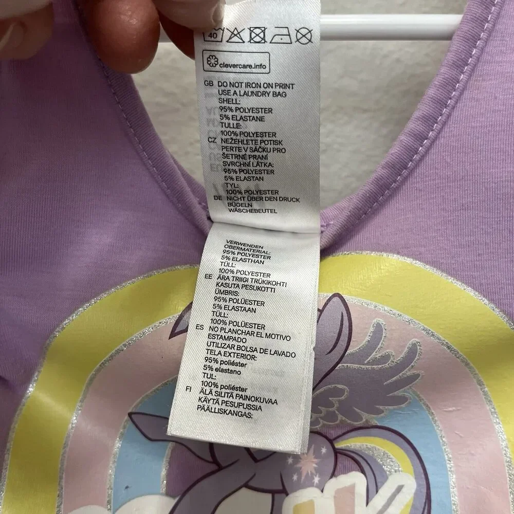 H&M x Hasbro | My Little Pony Sparkle Rainbow Tutu Dress 18-24 Months Purple